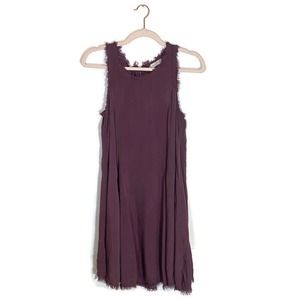 Altard State Laurel Canyon Dress Sz Small Purple Raw Hems Flowy Boho Sleeveless